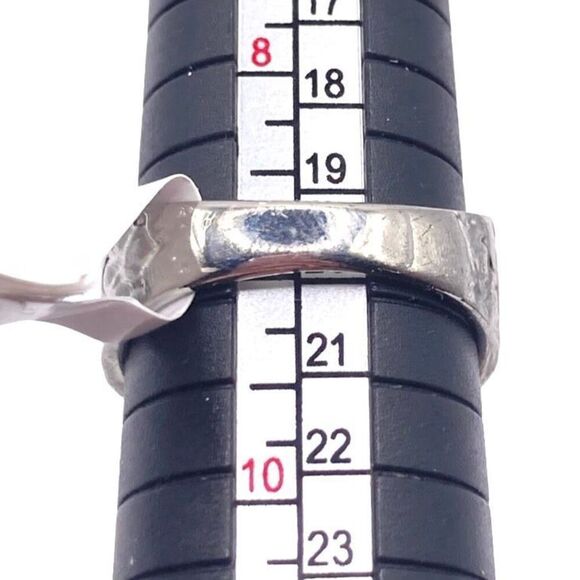 Mixed metal belt buckle textured ring size 9 - Picture 4 of 4